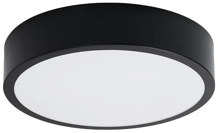 Czarny okrągły minimalistyczny plafon LED 30 cm - A600-Liptos
