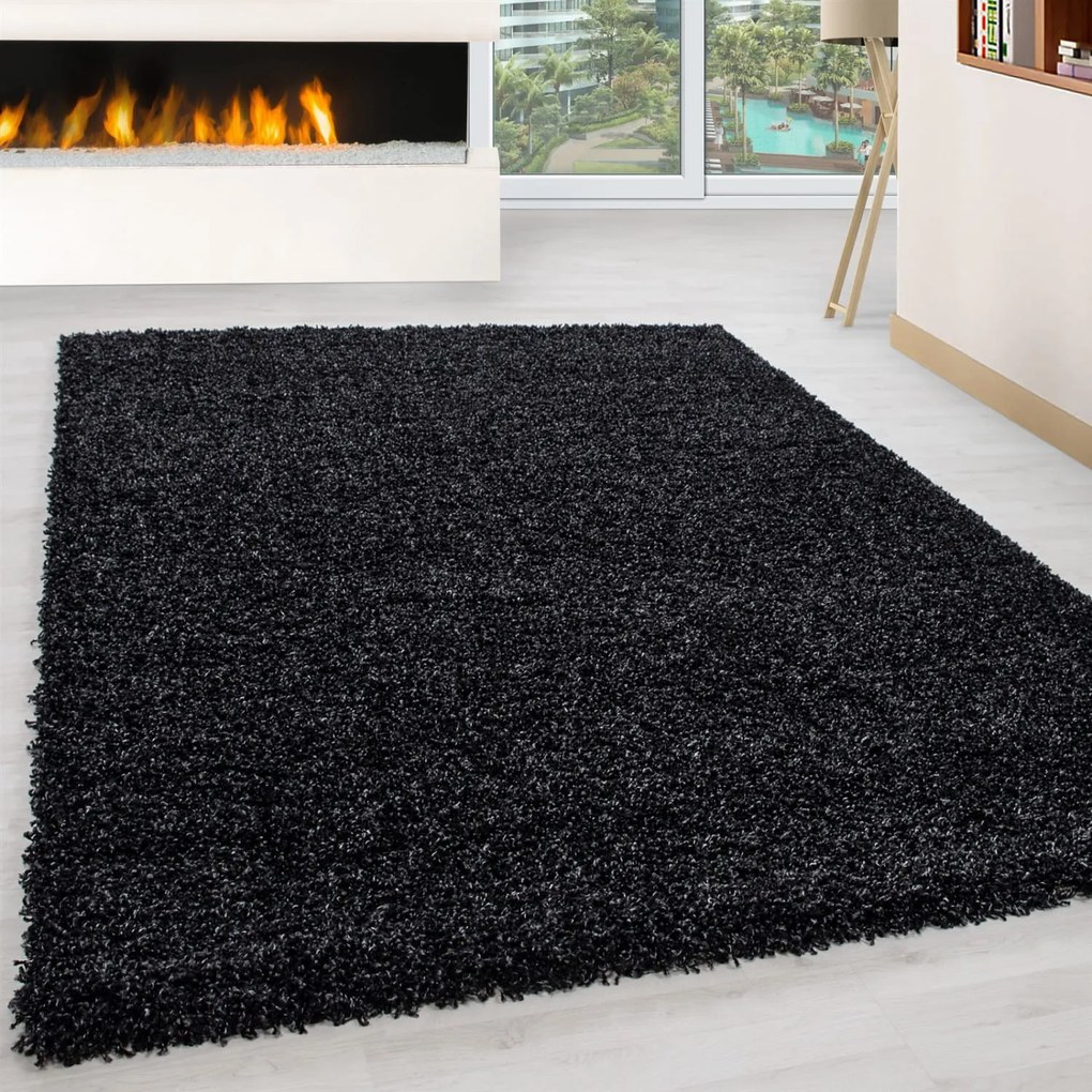 Dywan shaggy jednokolorowy antracyt 300 cm x 400 cm
