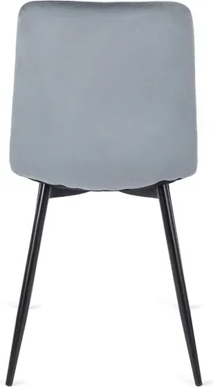 Zestaw Stół Okrągły Rozkładany HARRY 102-142 cm Dąb Craft/Czarny i 6 Krzeseł Tapicerowanych ROBIN Szarych Nowoczesnych