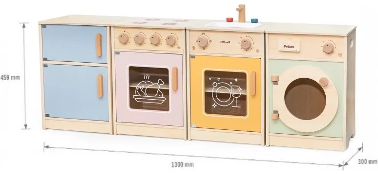 Viga polarb drewniany zestaw kuchenny xl pralka kuchenka zmywarka