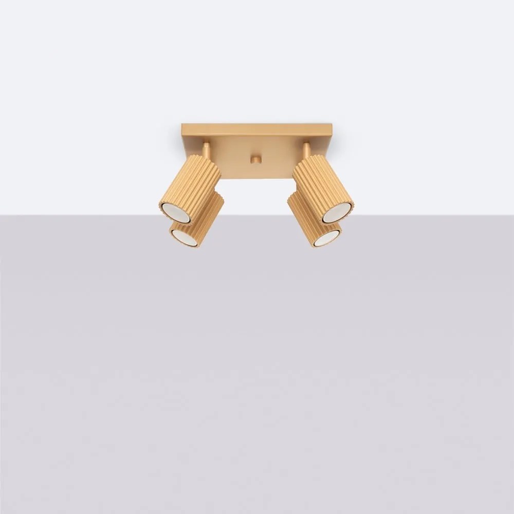 Lampa punktowa w kolorze złota 25x25 cm Gleam – Sollux