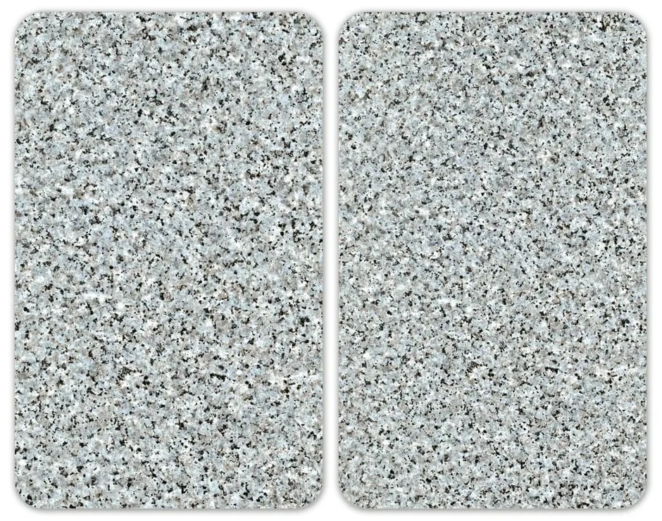 Zestaw 2 szklanych płyt ochronnych na kuchenkę Wenko Granite, 52x30 cm