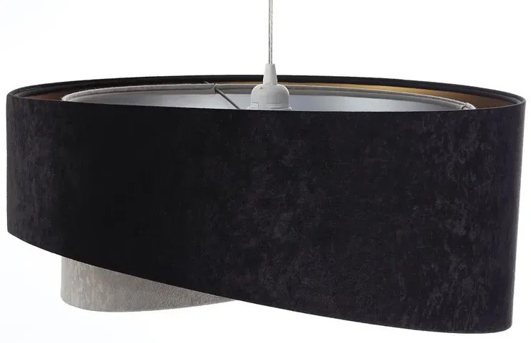 Czarno-szara asymetryczna lampa wisząca - 6X EX992 W1-L85