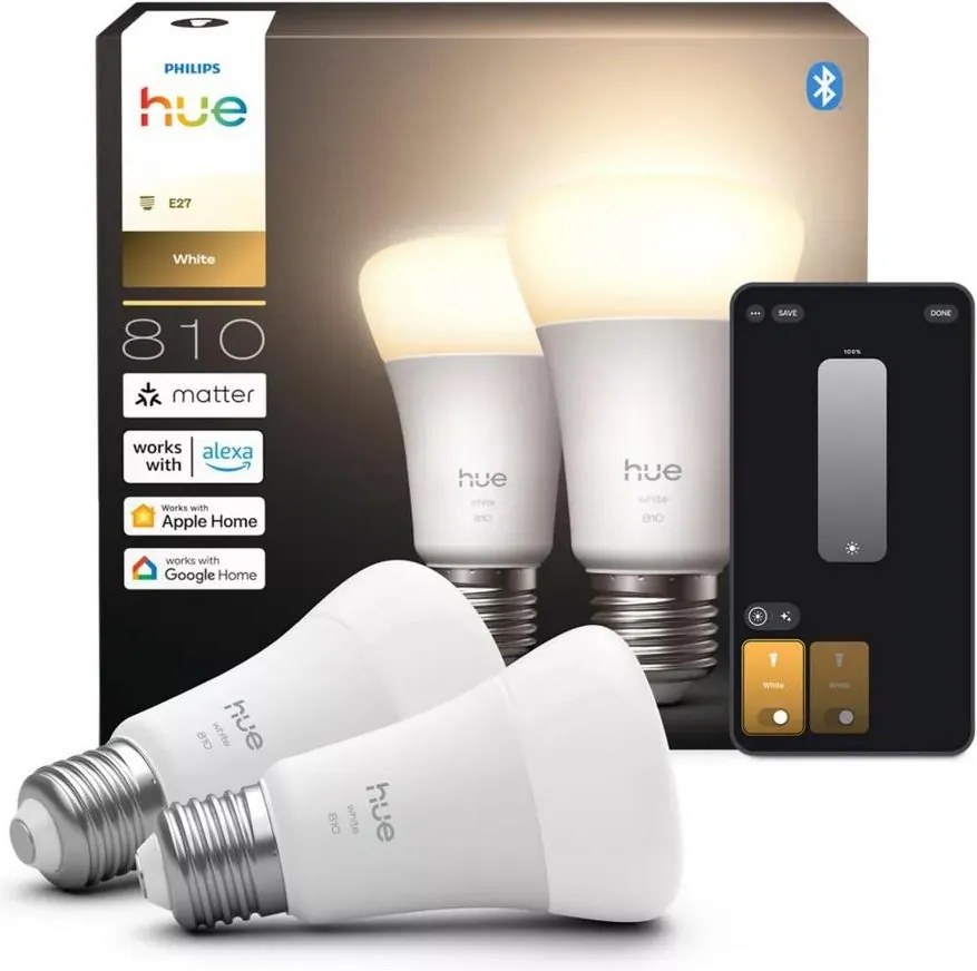 Zestaw 2x ściemnialne żarówki LED Philips Hue WHITE E27/7W/230V 2700K