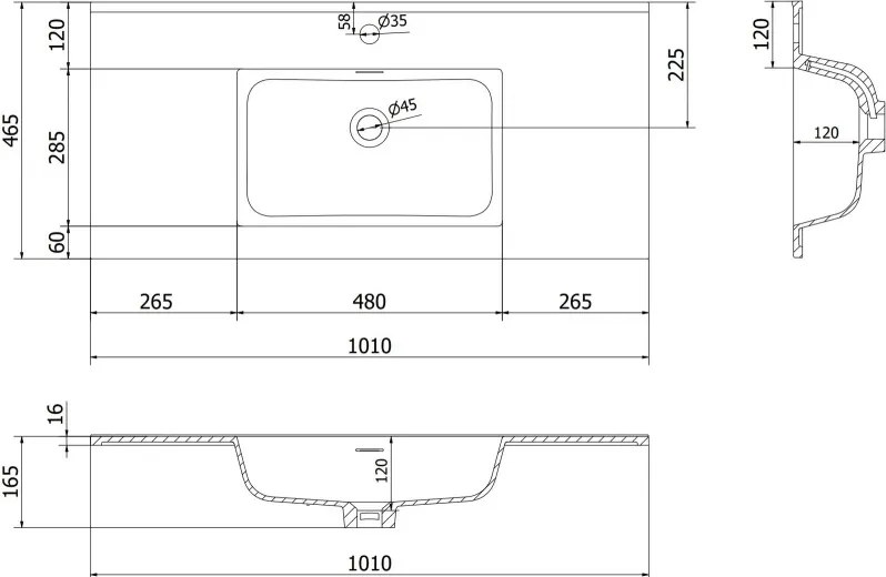 Mexen Rivel szafka łazienkowa 100 cm z umywalką Otis, 2 szuflady, ryflowana , biała mat - 91A20-10047-2-BFF01-W18M01