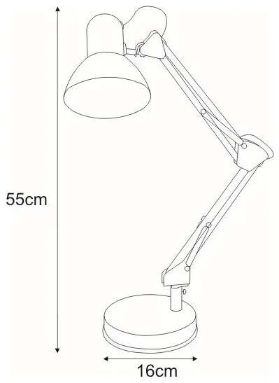 Designerska lampka biurkowa chrom - S273-Astral