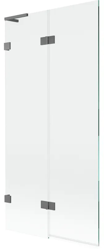 Mexen Lunar L parawan nawannowy 2-skrzydłowy lewy 90 x 150 cm, transparent, gun metal - 897L-090-100-95-00-L