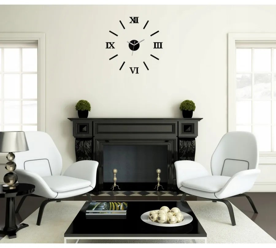 Zegar ścienny naklejany duży nowoczesny akrylowy na ścianę do salonu loft