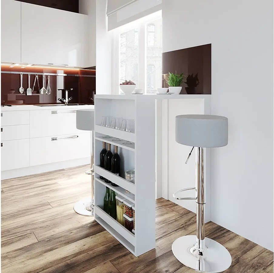 Stół barowy biały 57x80x106