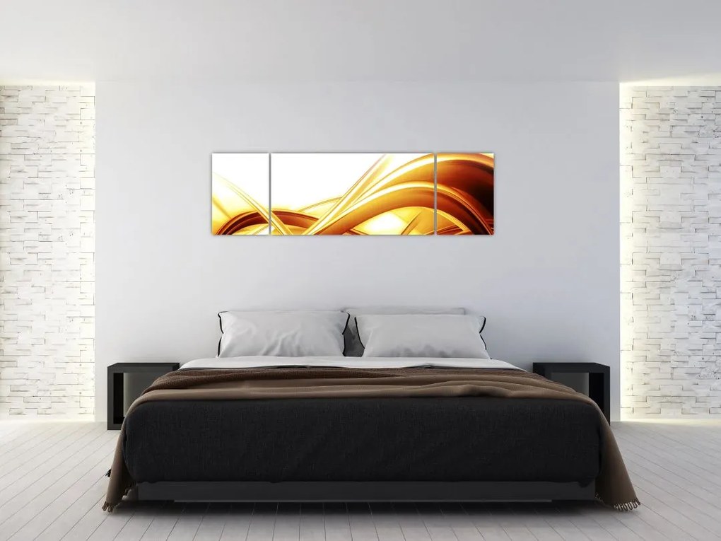 Obraz - Żółta abstrakcja (170x50 cm)