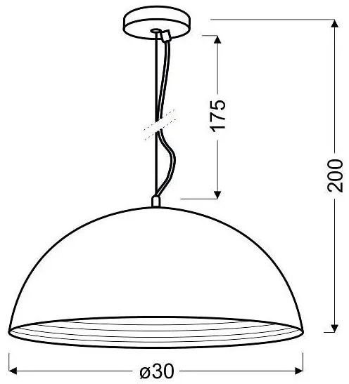 Nowoczesna szara lampa wisząca 30 cm - D148-Tiremi