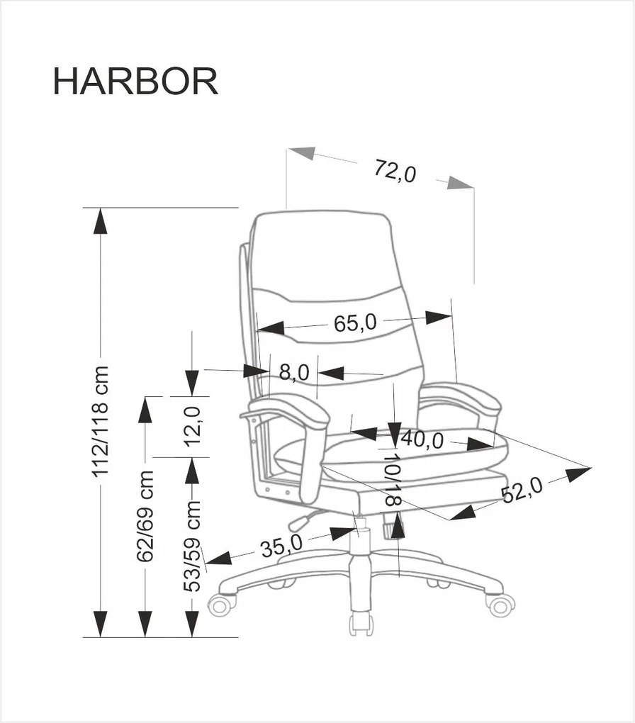 HARBOR fotel gabinetowy : Dostępne warianty - HARBOR fotel gabinetowy beżowy