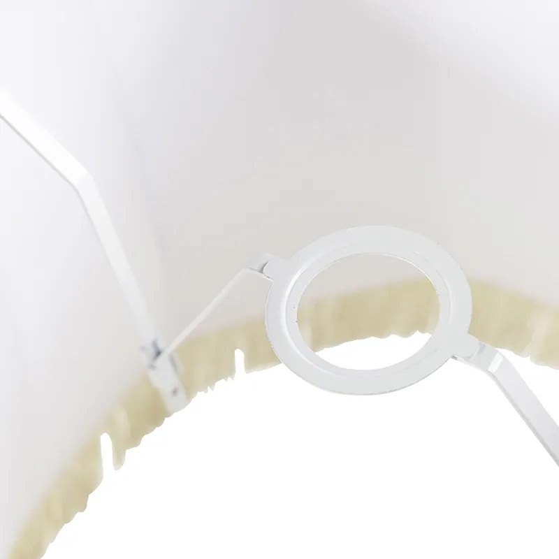 Abażur z jedwabiu kremowy 45 cm - Granny