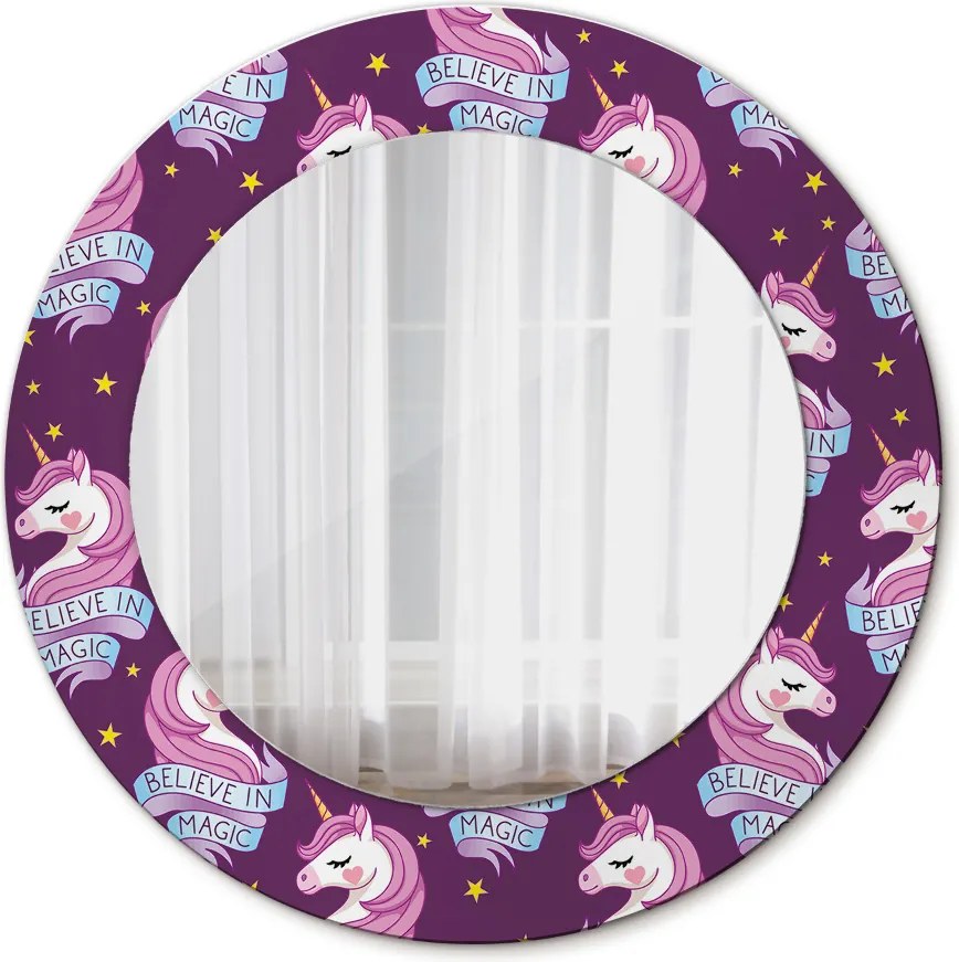 Lustro dekoracyjne okrągłe Gwiazdy jednorożca