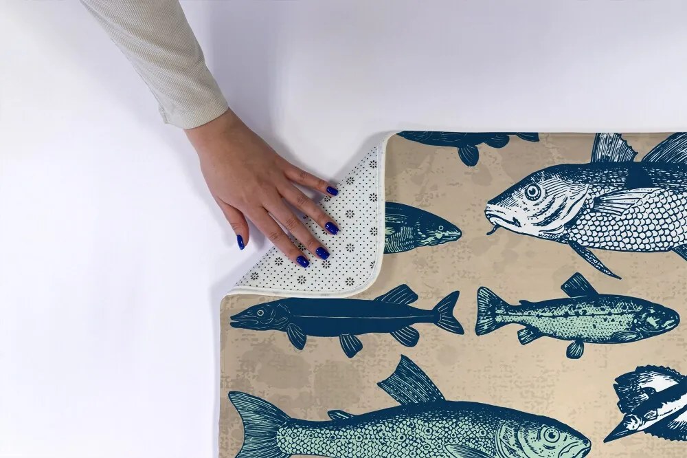 Dywanik łazienkowy Dywanik łazienkowy Ryby wzór