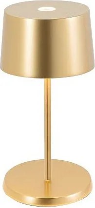 Lampa stołowa LED Zafferano Olivia Pro mini, żółte złoto, ładowalna i ściemnialna - 2200-2700-3000K, 9 godzin przy maksymalnej mocy