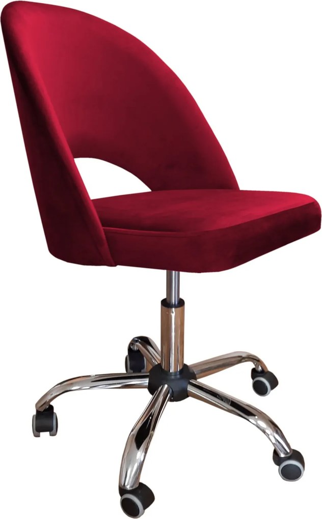 Fotel obrotowy POLO tkanina Welur krzesło biurowe ergonomiczne do biurka : Kolor Stelaża - Chrom, Kolor tkaniny - VELVET - MG31, Typ siedziska - Siedzisko obrotowe 360°, Typ tkaniny - Velvet