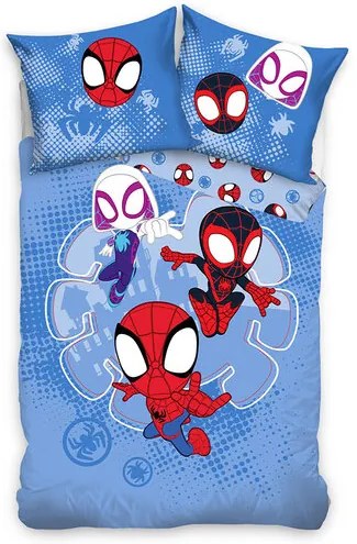 Carbotex Bawełniana pościel dziecięca Spidey MaliBohaterowie, 140 x 200 cm, 70 x 90 cm