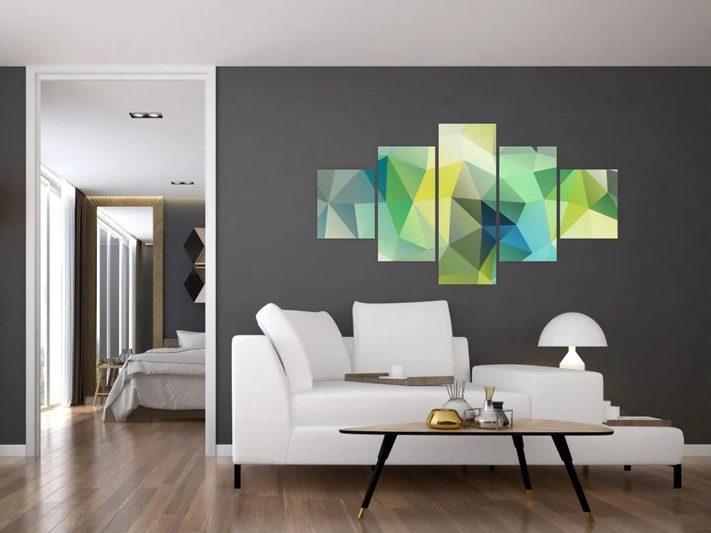 Obraz abstrakcji geometrycznej (125x70 cm)