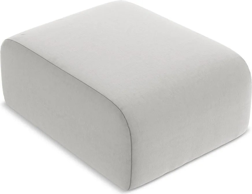 Jasnoszary aksamitny podnóżek Lani – Makamii