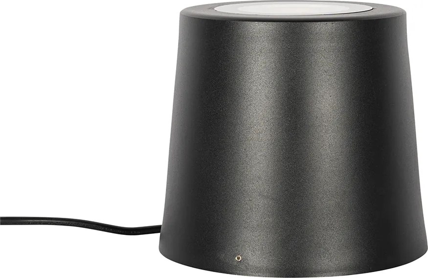 Nowoczesny reflektor ogrodowy czarny okrągły IP65 AR111 - Lennard