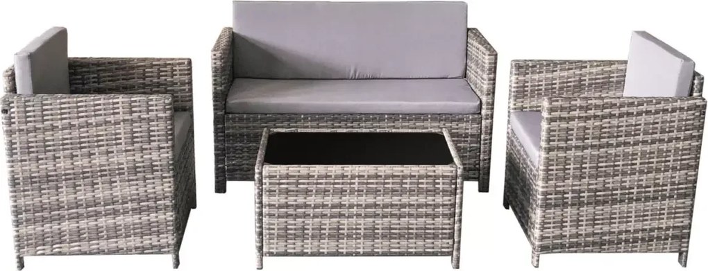 Zestaw mebli ogrodowych Luma szary - elegancki, komfortowy, trwały