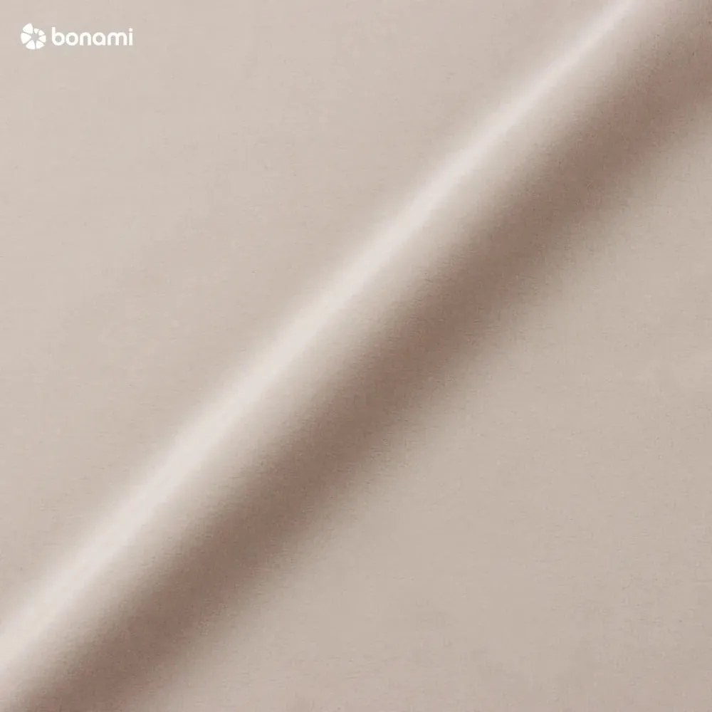 Beżowe tapicerowane łóżko dwuosobowe ze schowkiem i stelażem 180x200 cm La Maison – Meise Möbel