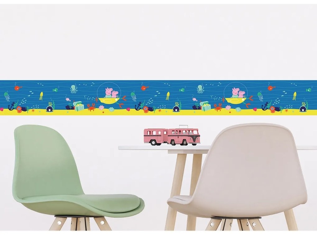 Dekoracyjny pas samoprzylepny Peppa Pig Sea, 500 x 9,7 cm