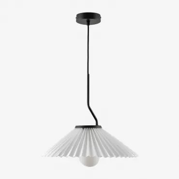Lampa Sufitowa Z Metalu I Tkaniny Suellen Ø36 Cm - Sklum