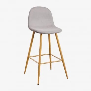 Wysoki Stołek Glamm Drewno Naturalne & ↑75 Cm & Concrete - Sklum