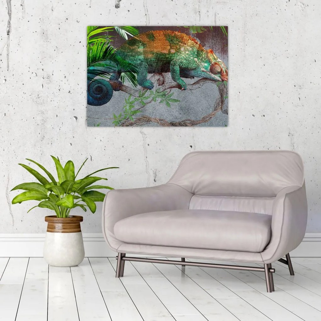 Obraz - Kameleon (70x50 cm)