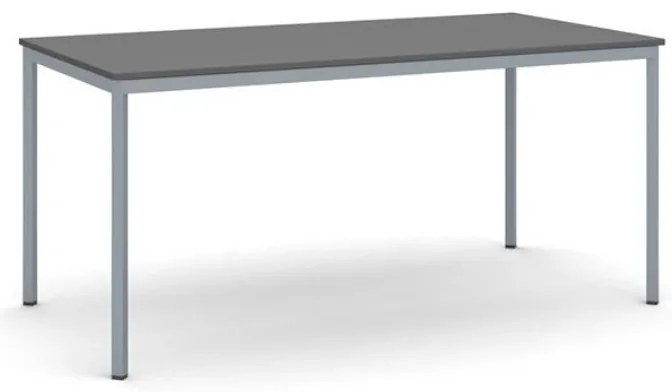 Stół jadalniany, 160x80 cm, ciemnoszara podstawa, grafit