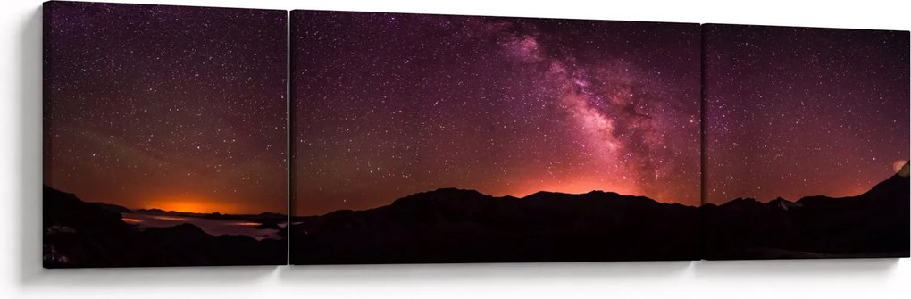 Obraz różowej Drogi Mlecznej (170x50 cm)