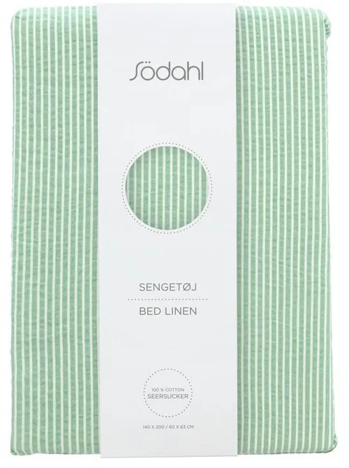 Jasnozielona bawełniana pościel jednoosobowa 140x200 cm Cheerful – Södahl