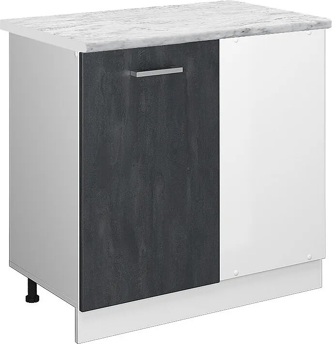 Szafka narożna czarny beton 86x60x81.6 r-line