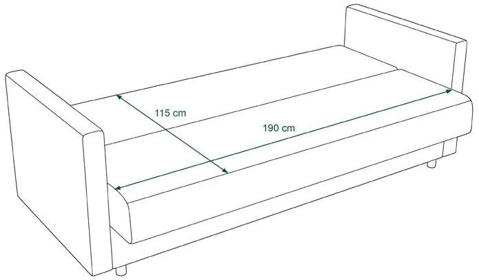 Biało-popielata wersalka w kwiaty Z2-C02