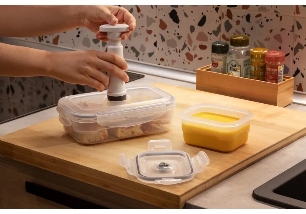 Zestaw 3 pojemników próżniowych na żywność z pompką Compactor Food Saver