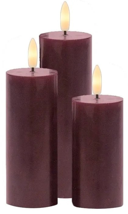 Świeczki LED zestaw 3 szt. (wysokość 15 cm) Sille – Sirius