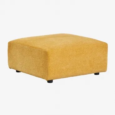 Kwadratowy Puf 85x85 Cm Bruna Musztardowa Szenila - Sklum