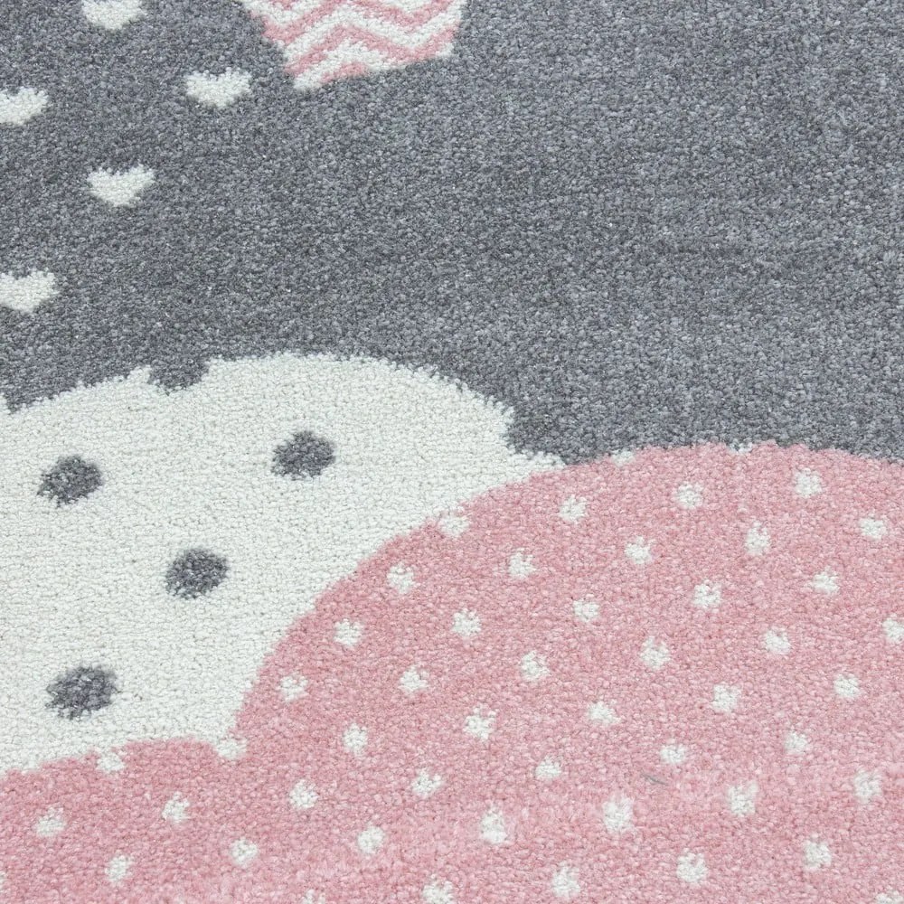 Różowo-szary dywan dziecięcy ø 120 cm Bambi – Ayyildiz Carpets