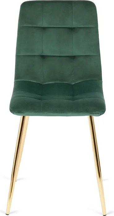 Krzesło Tapicerowane do Salonu YORK Zielone Welurowe Nowoczesne Loft