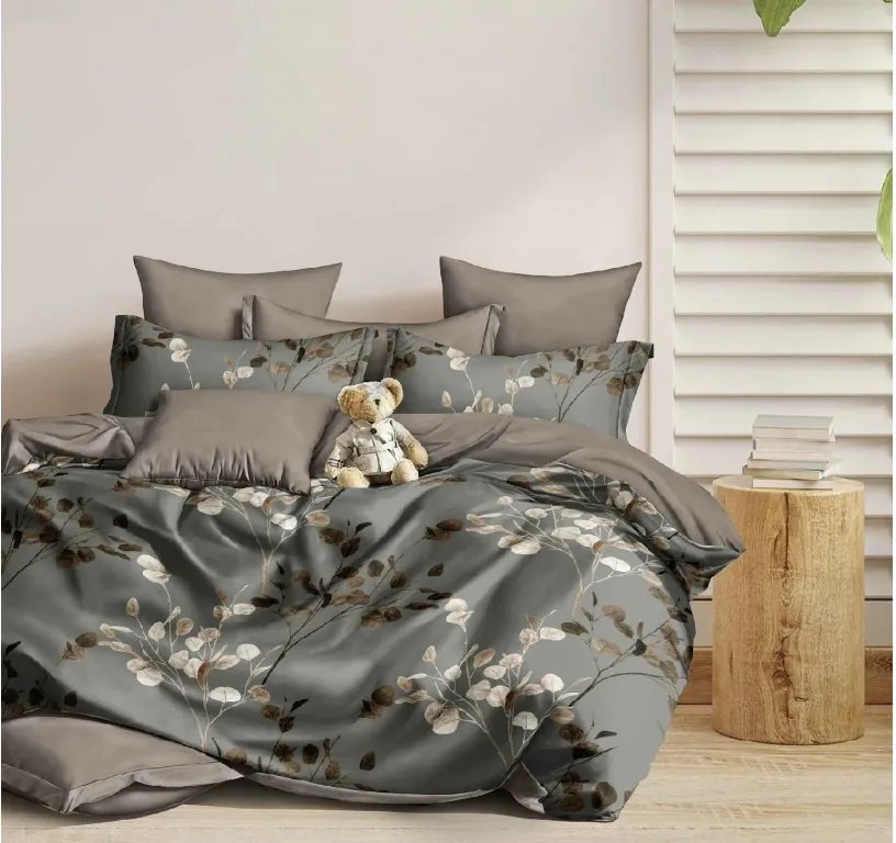 PrzytulneMieszkanie.pl PrzytulneMieszkanie.pl Bawełniana pościel WILDONA szara Rozmiar pościeli: 70 x 90 cm | 140 x 200 cm