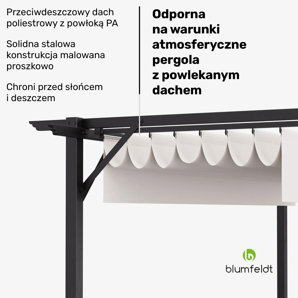 Blumfeldt Pantheon Robust 3x4m Pergola Kremowy