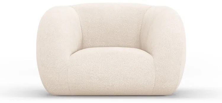 Kremowy fotel z materiału bouclé Essen – Cosmopolitan Design