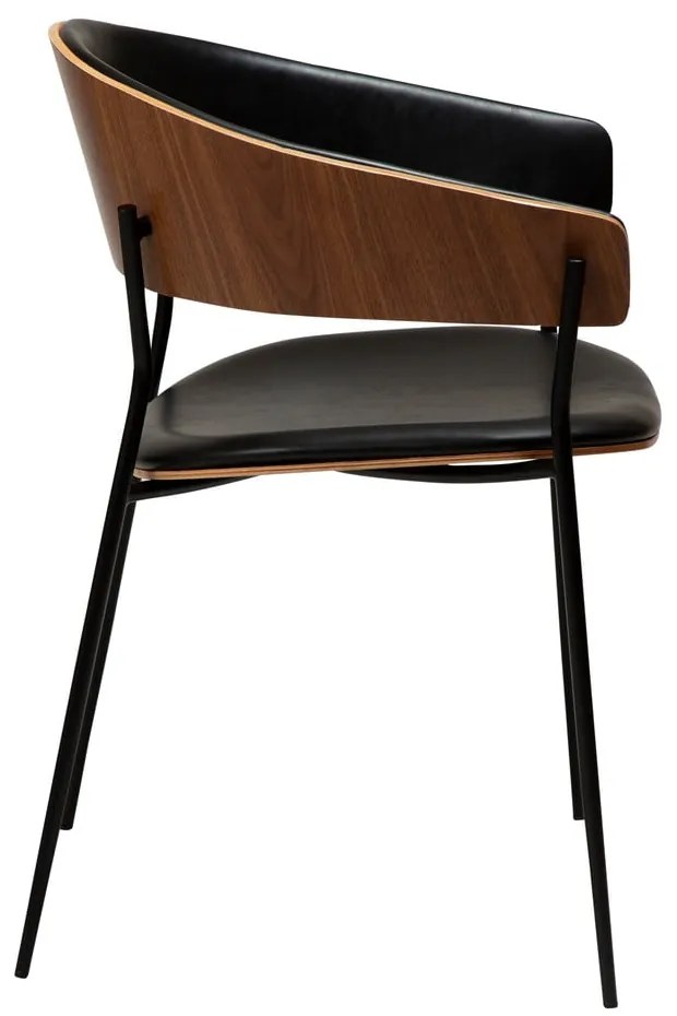 Czarny/w ciemnym naturalnym kolorze fotel jadalniany z podłokietnikami Crib – DAN-FORM Denmark