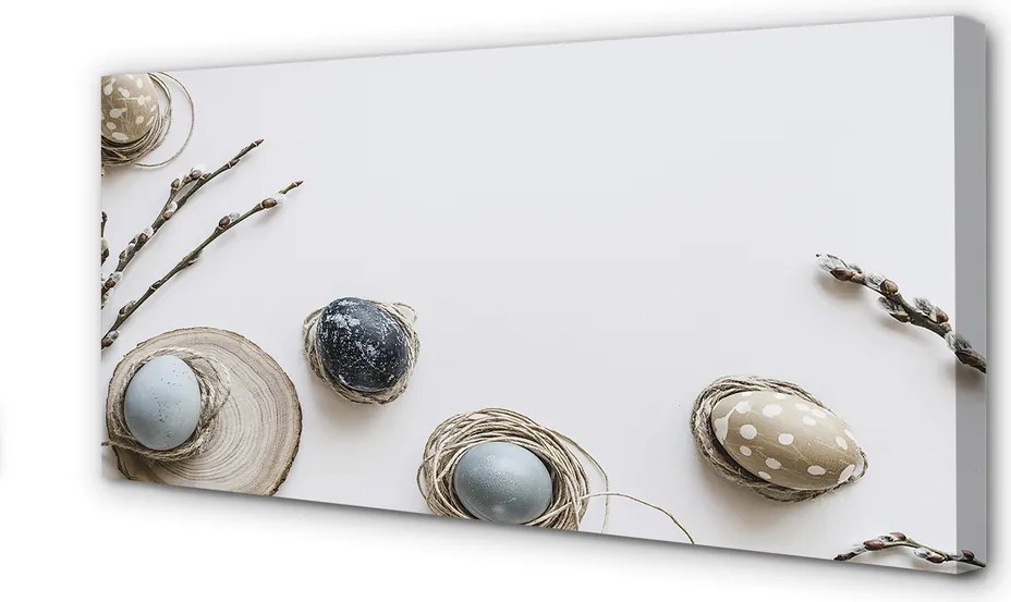 Fotoobraz na płótnie Jajka i Bazie