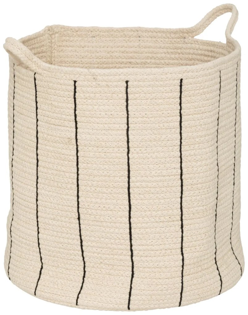 Kosze do przechowywania Cosy, bawełniane, w paski, 2 sztuki