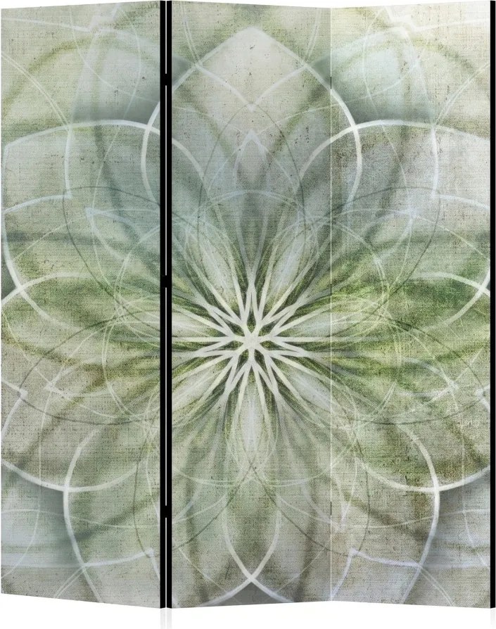 Parawan pokojowy 3-częściowy 135x172 Dwustronny dekoracyjny boho zen Szary Zielona Mandala Życia