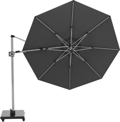 KNIRPS 320 x 320 cm - luksusowy wahadłowy parasol ogrodowy z drążkiem bocznym : Kolor parasola - Ciemnoszary