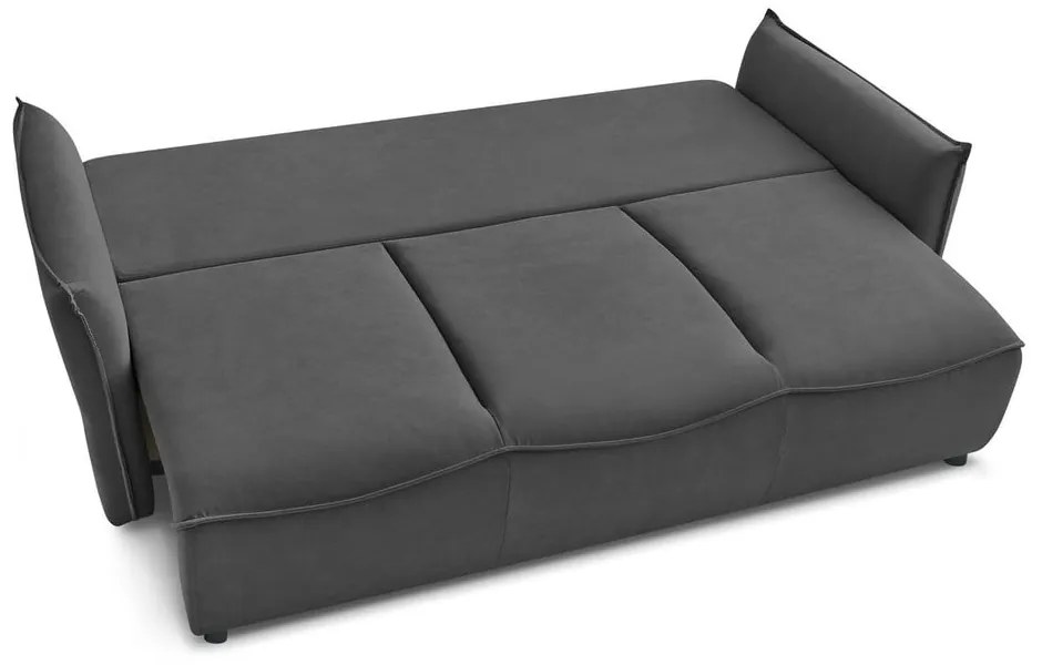 Ciemnoszara rozkładana sofa 226 cm Leon – Bobochic Paris